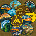 Hike ADK sticker bundle with Adirondack hiking, wildlife, trail, and mountain designs