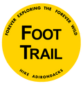 Yellow Foot Trail marker inspired Adirondack hiking sticker